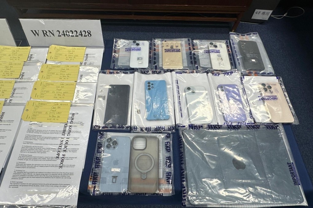 Hong Kong police confiscated computers, mobile phones and work documents in the two-day operation. Photo: Handout