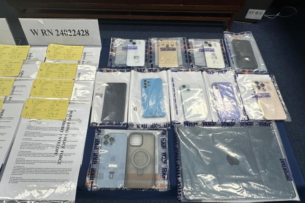Hong Kong police confiscated computers, mobile phones and work documents in the two-day operation. Photo: Handout