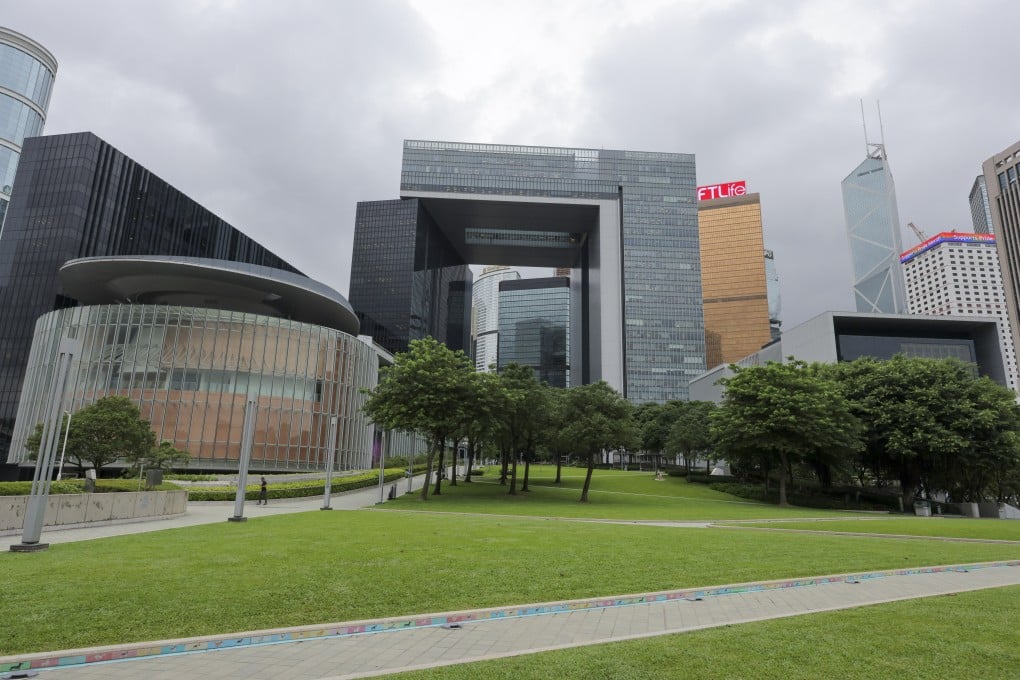 A fire broke out at the Hong Kong government headquarters on Friday. Photo: Jelly Tse