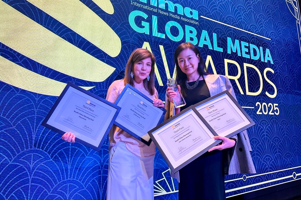 SCMP executive managing editor Zuraidah Ibrahim (left) and CEO Catherine So in New York at the Global Media Awards organised by the International News Media Association. Photo: SCMP
