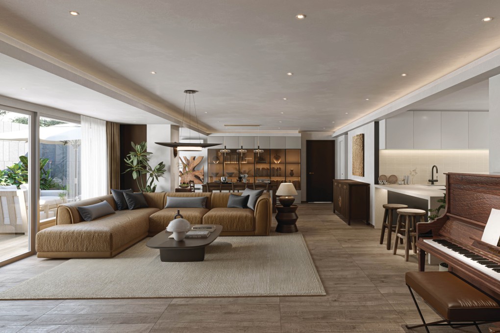 The 2,150 sq ft, two-level flat features four bedrooms, four bathrooms, a study, plus an outdoor terrace. Photo: Walker Yip