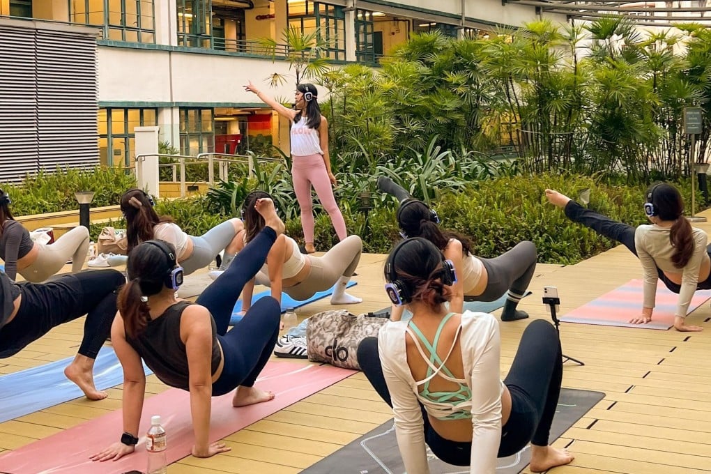 This Saturday, The Yoga Room presents another Silent Disco session on the rooftop of PMQ. It is one of several things Post editors recommend to do this weekend in Hong Kong. Photo: The Yoga Room
