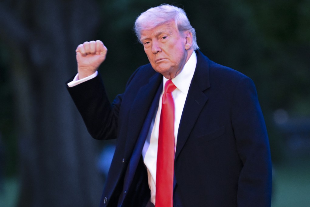 President Donald Trump after attending a crypto dinner at  his luxury golf club. Photo: AP
