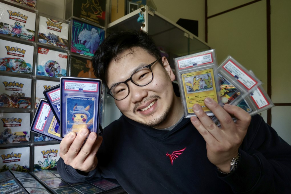 32-year-old Lloyd Meng is one of many adult Pokémon card collectors in Hong Kong fuelling a renaissance of the game. Photo: Jonathan Wong