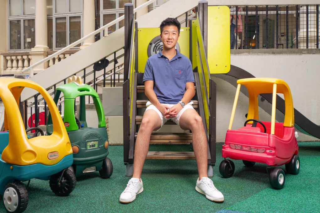 Brian Yip at the Mother’s Choice Child Care Home in Mid-Levels. Photo: Alexander Mak