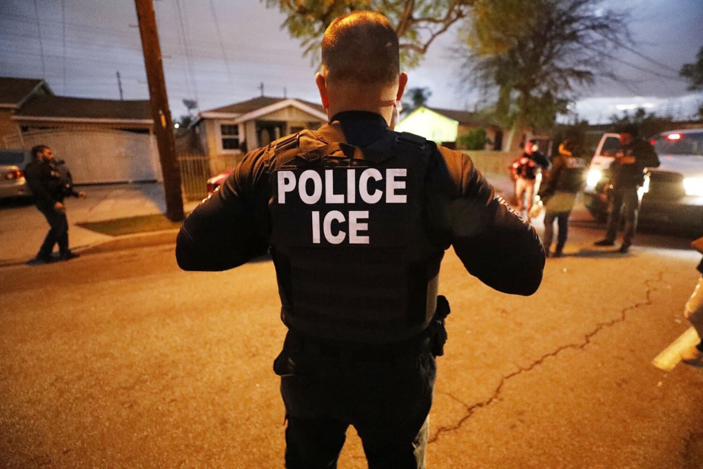US Immigration and Customs Enforcement (ICE) officers conduct a pre-dawn operation in California, as part of stepped-up enforcement activities. A recent ICE raid in Maui targeting Filipino teachers has drawn condemnation from rights groups and officials. Photo: TNS