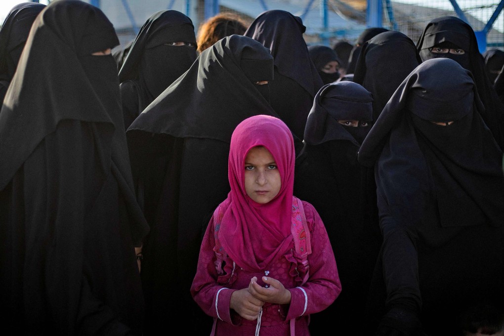 Residents of the Kurdish-run al-Hol camp, which holds relatives of suspected Isis fighters. Photo: AFP