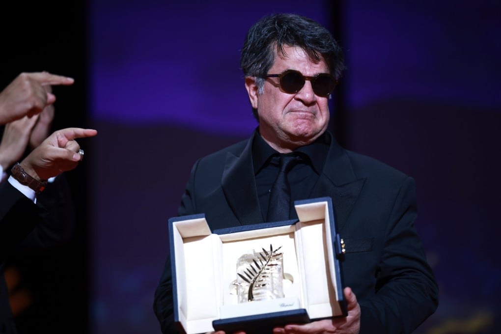 Iranian filmmaker Jafar Panahi wins the Palme d’Or during the closing and awards ceremony of the 78th annual Cannes Film Festival on Saturday. Photo: EPA-EFE
