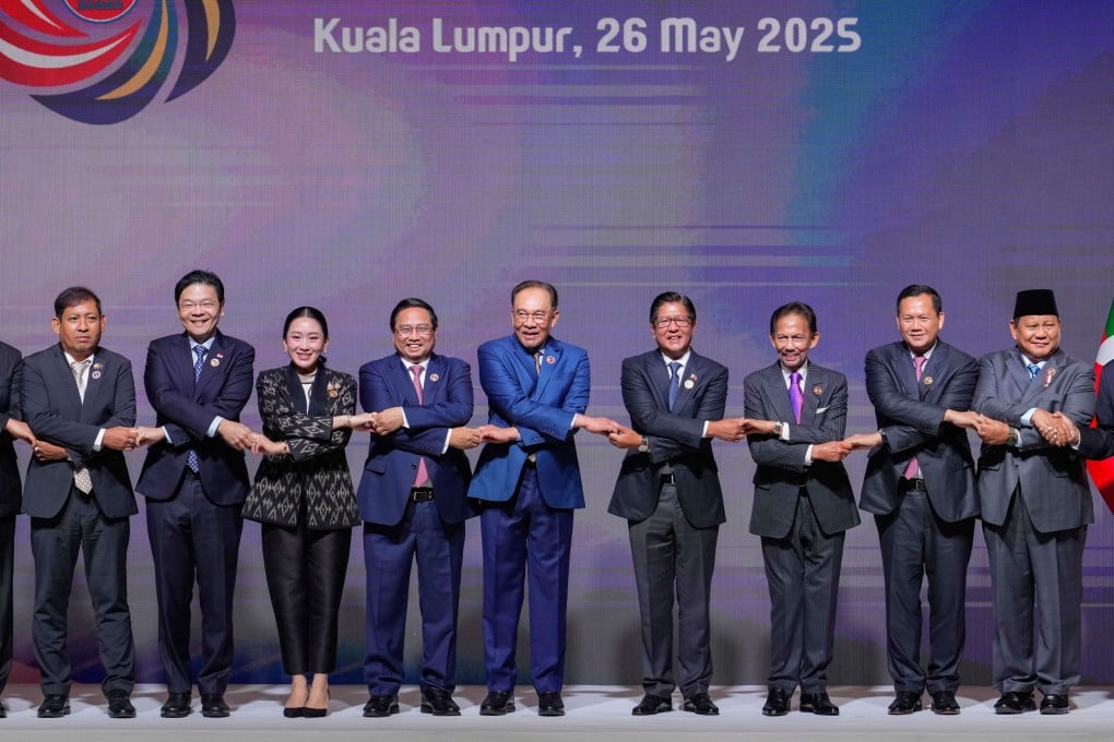 Asean leaders pose for a picture on Monday before the start of the plenary session of the Asean summit in Kuala Lumpur. Photo: AP