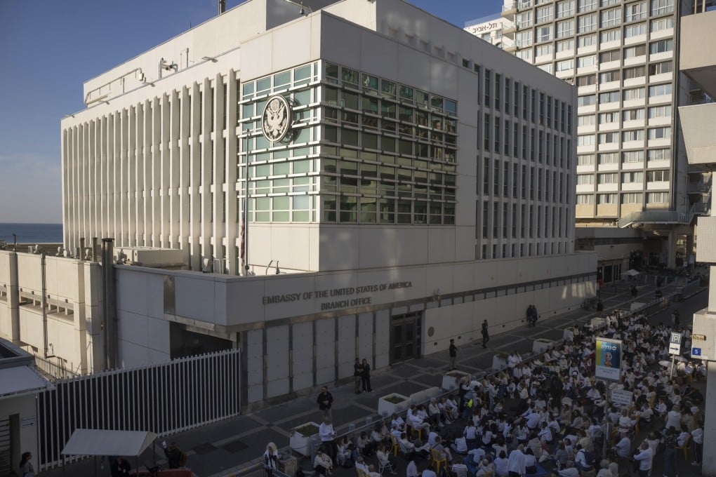 The US embassy branch office in Tel Aviv, Israel. File photo: AP