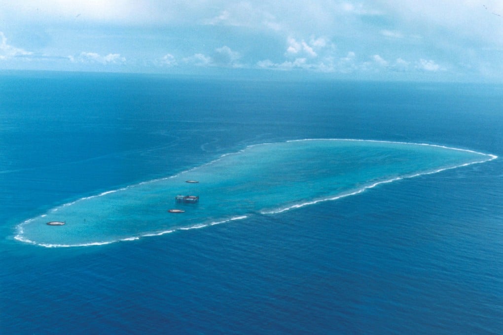 Okinotorishima. Japan has invested heavily in planting coral around the atoll in an attempt to stop erosion by the sea. Photo: Japan’s Land, Infrastructure and Transport Ministry / AFP