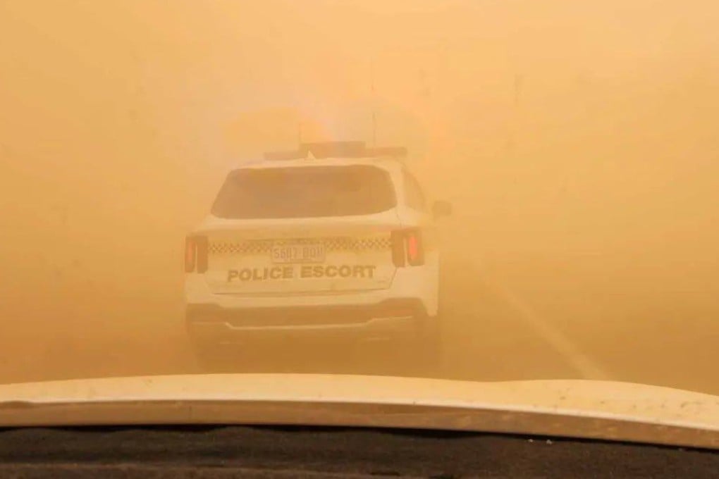 A dust storm from drought-stricken South Australia hit coastal New South Wales on Tuesday morning. Photo: X/@fictillius