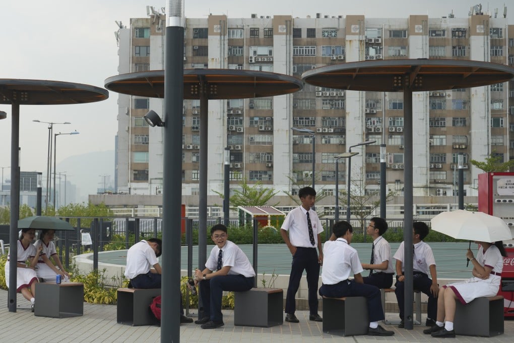 Secondary school students in Cha Kwo Ling. The Education Bureau estimates the number of Form One students aged 12 will drop from 58,800 in 2025 to 49,800 in 2031. Photo: Sam Tsang