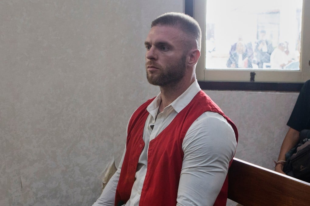 Thomas Parker at a district court in Denpasar, Bali, on Tuesday. Photo: AP