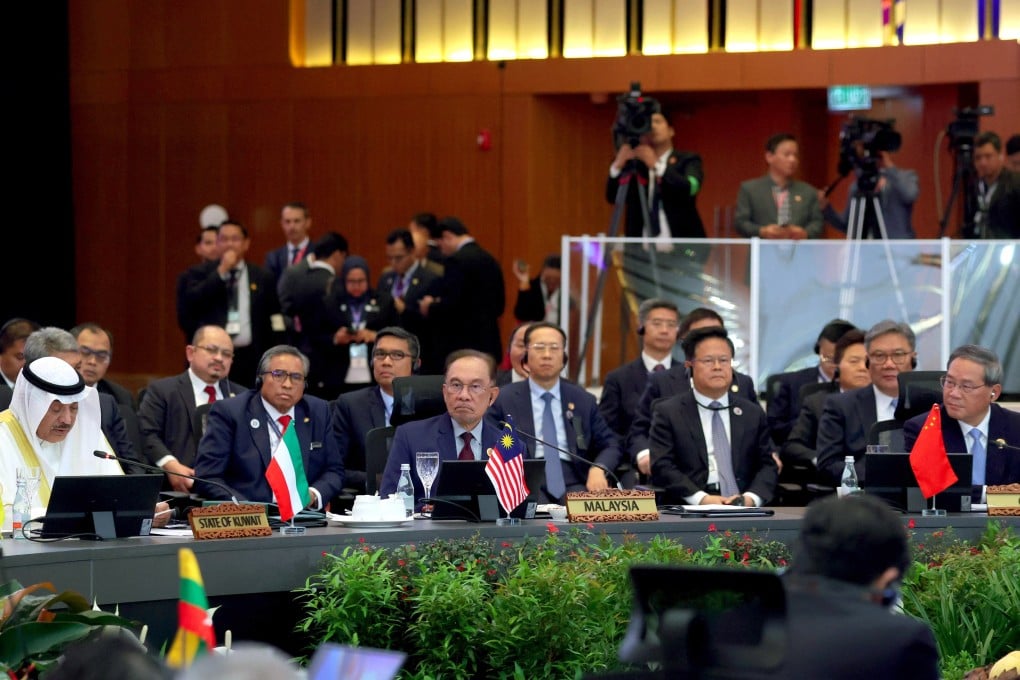 Leaders of Asean, the Gulf Cooperation Council and China discuss various trade issues at their summit in Kuala Lumpur on Tuesday. Photo: EPA-EFE