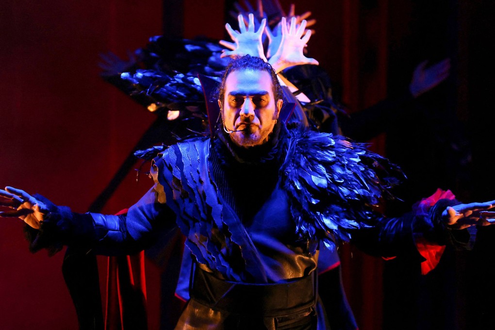 Actor and singer Reza Yazdani performs during a production of William Shakespeare’s King Lear, directed by Iranian actress and director Elika Abdolrazzaghi, at the Shahr Theatre in Tehran, Iran, on May 21, 2025. Photo: AFP