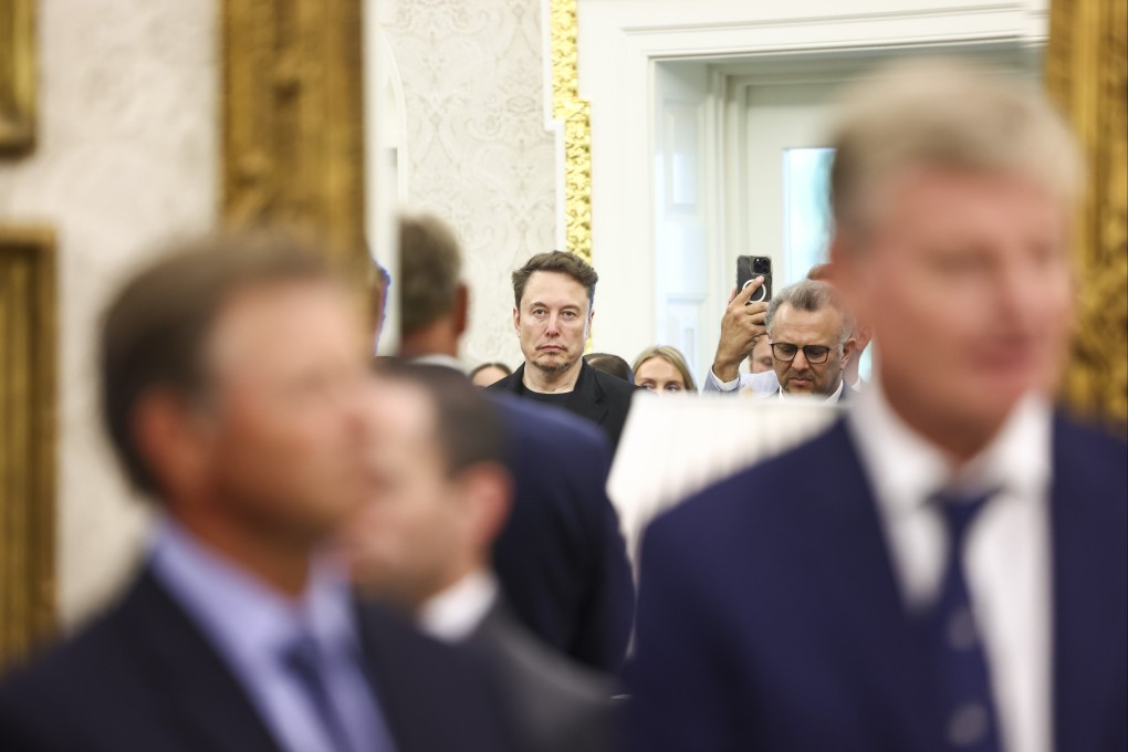 Elon Musk (seen listening as US President Donald Trump talks to South African President Cyril Ramaphosa on May 21) is “disappointed” by what the president calls his “big beautiful bill”. Photo: EPA-EFE
