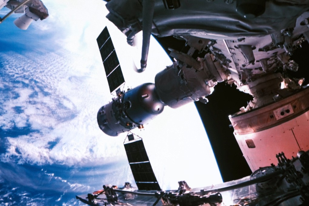 If an intruder approaches Chinese space infrastructure, such as its space station, researcher Sun Zhibin says operators “choose how to respond – whether by dodging, adjusting our orbit, or releasing a small robot to grab and redirect the object”. Photo: Xinhua