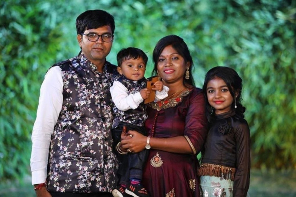 Jagdish and Vaishaliben Patel, with Dharmik, three, and Vihangi, 11. Photo: Royal Canadian Mounted Police Manitoba via TNS