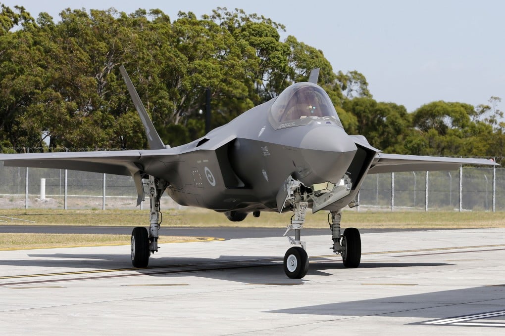 An F-35A Joint Strike Fighter is seen at Williamtown RAAF base outside of Newcastle, Australia. Photo: EPA-EFE