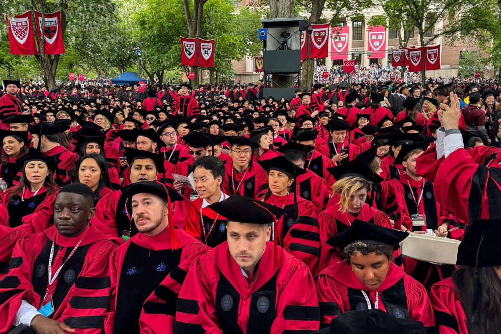 Graduates attend commencement ceremonies at Harvard University in Cambridge, Massachusetts, on Thursday. Photo: AFP