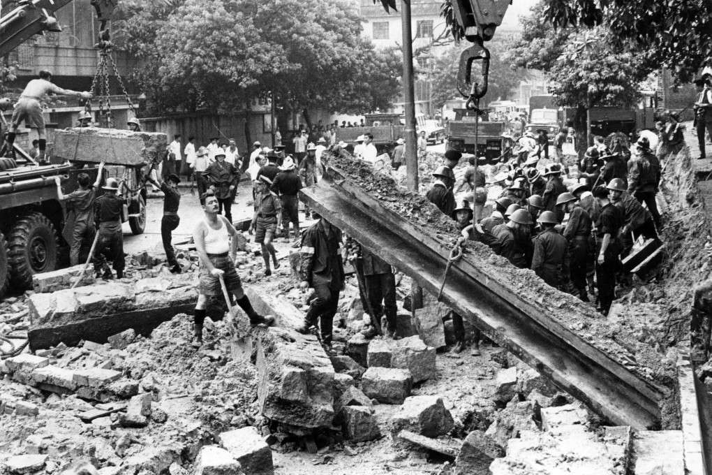 A young mother of four and five children were killed when a 10ft high wall collapsed near a primary school in June 1966. Photo: SCMP Archives
