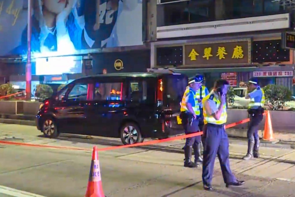 A man, 60, has died after he was knocked down by a car in Mong Kok. Photo: Cable TV