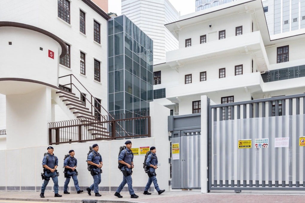 Members of the force’s countererrorism unit on patrol outside the mediation body’s future headquarters. Photo: Handout