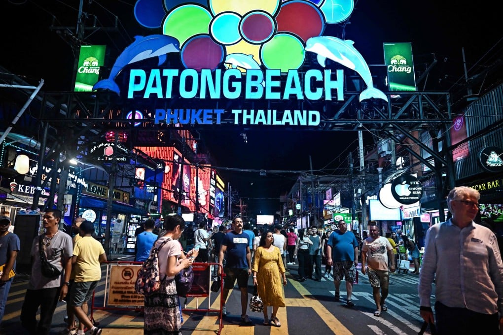 Tourists walking on Bangla Road in Patong in the southern Thai island of Phuket. Photo: AFP