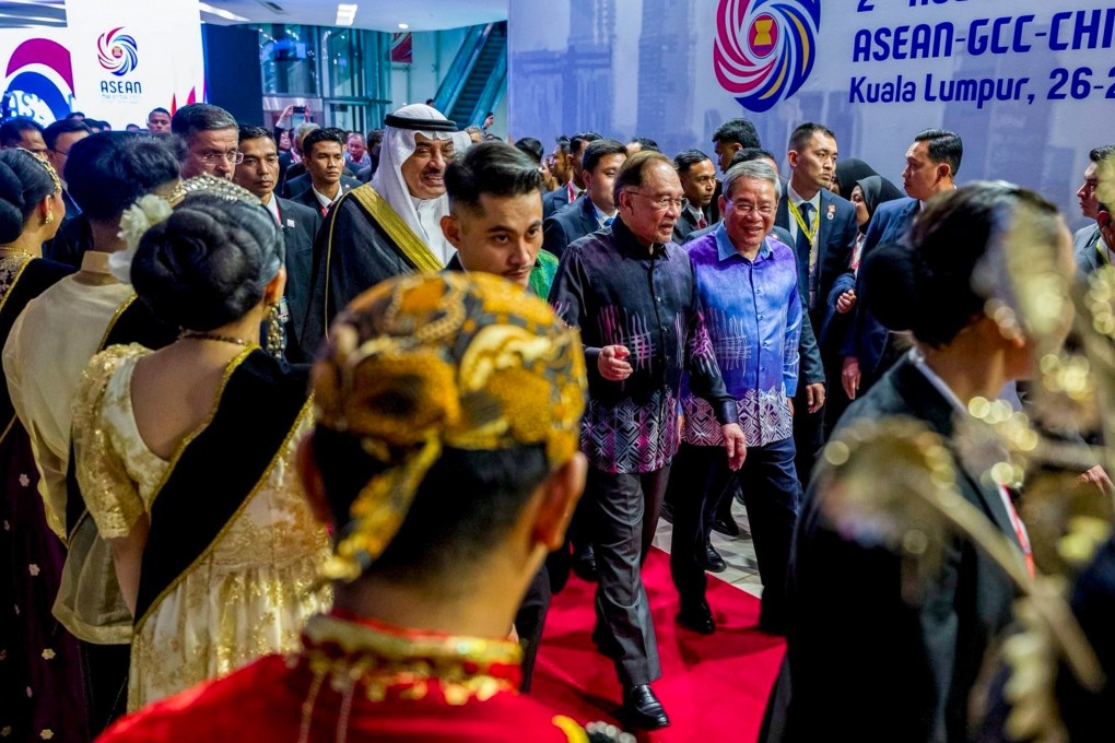 Malaysia’s Prime Minister Anwar Ibrahim and China’s Premier Li Qiang at the Aseam-GCC-China Summit in Kuala Lumpur on May 26. Photo: Handout