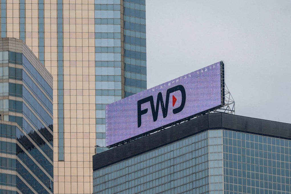 FWD Group’s logo atop its main office building in Hong Kong. Photo: Reuters
