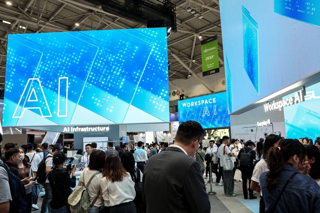 People attend Computex 2025 at Nangang Exhibition Center in Taipei on May 20, 2025. Photo: AFP