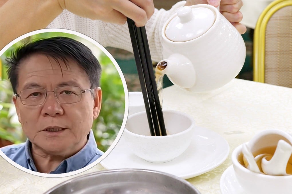 A scholar from China criticised the locals in Guangdong for washing their dishes at the dining table, which ignited a heated discussion online. Photo: SCMP composite/Shutterstock/Douyin