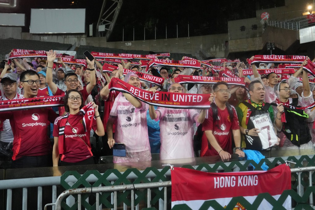 Manchester United fans enjoy the action during Friday’s match at Hong Kong Stadium. Photo: Elson Li