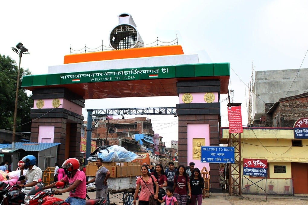 A Nepal-India border gate at Sonauli, in the Indian state of Uttar Pradesh. The Chinese embassy in Nepal also warned about severe penalties in India for illegal immigrants. Photo: Handout