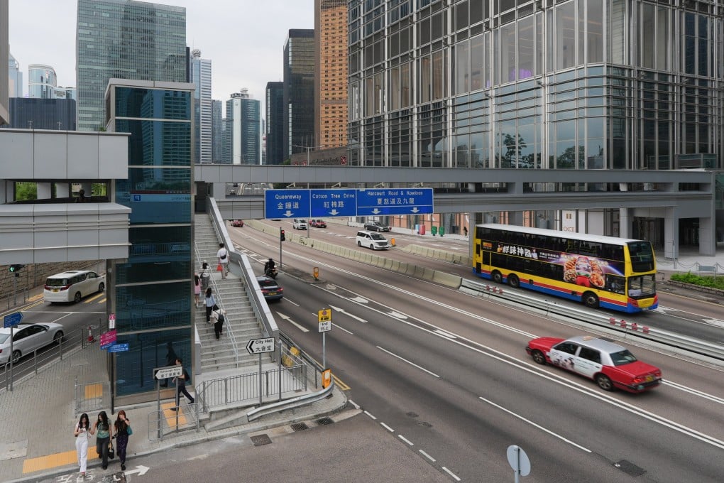 Two Queensway Bridge in Admiralty opened in late April to connect Pacific Place, Harcourt Garden, Admiralty MTR station, government headquarters and commercial buildings. Photo: Eugene Lee