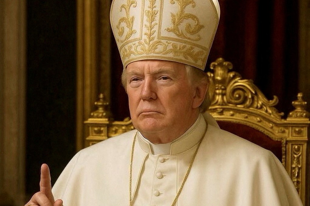 An AI image of US President Donald Trump as the pope that he posted on social media. Photo: Truth Social/realDonaldTrump / Reuters