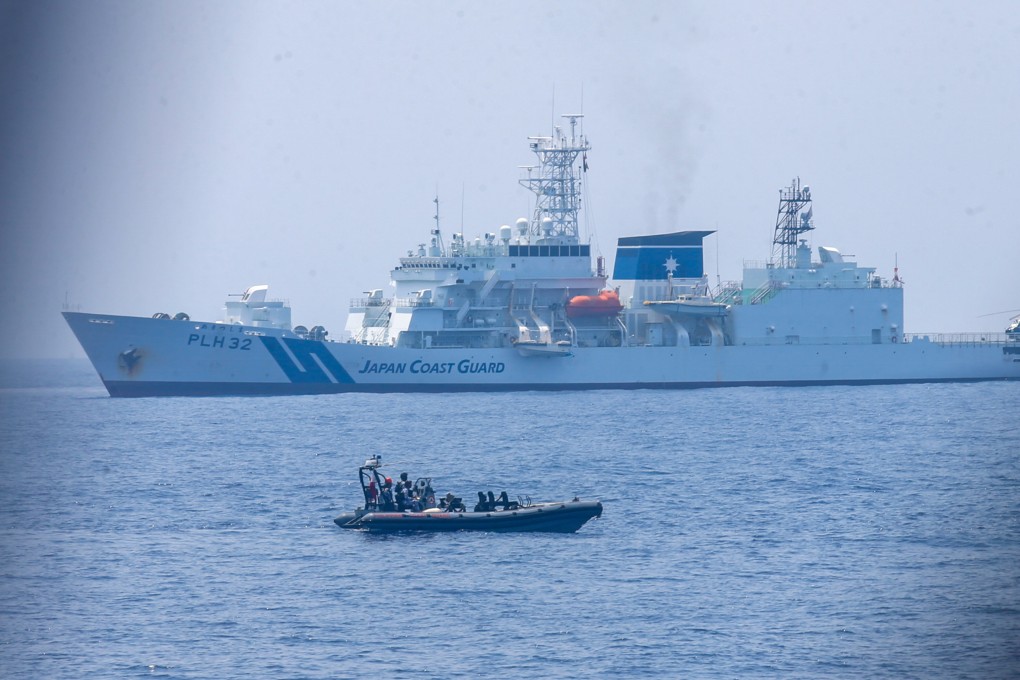 A Japanese coastguard vessel sailing off the West Philippine Sea during joint drills with the Philippine and US coastguards in 2023. Photo: Jeoffrey Maitem