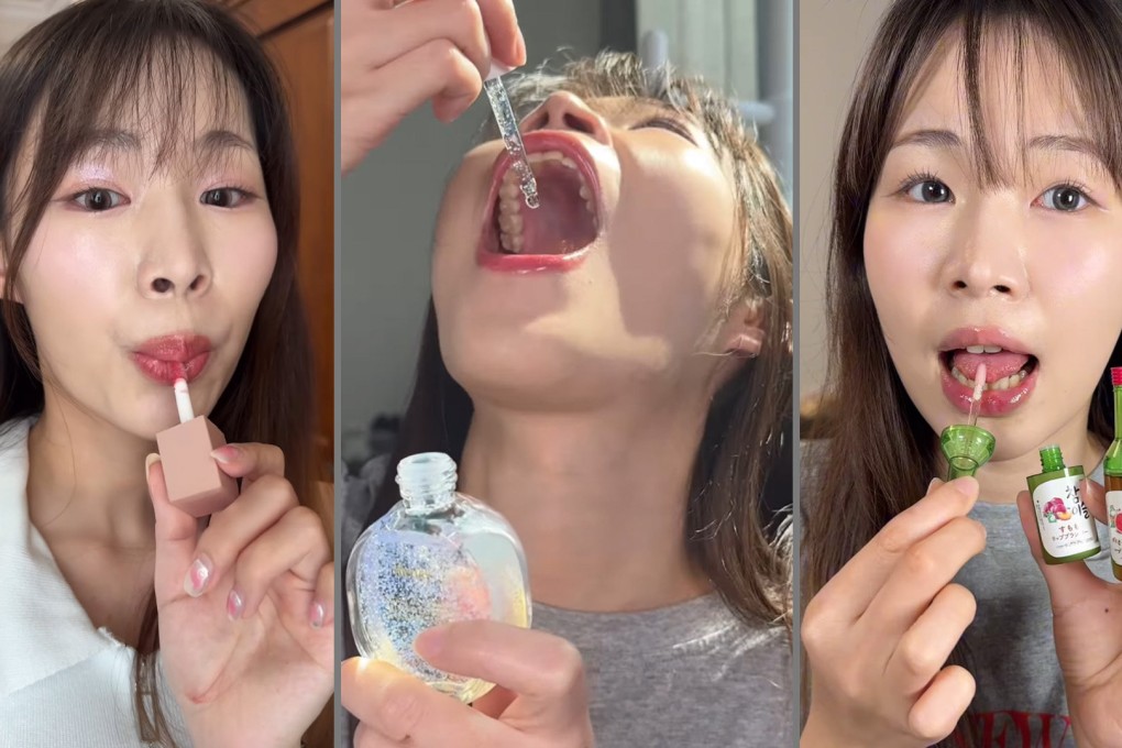 An influencer in Taiwan who was known for eating cosmetics has died suddenly, possibly from poisoning or heart attack. Photo: SCMP composite/IG@guava_beauty