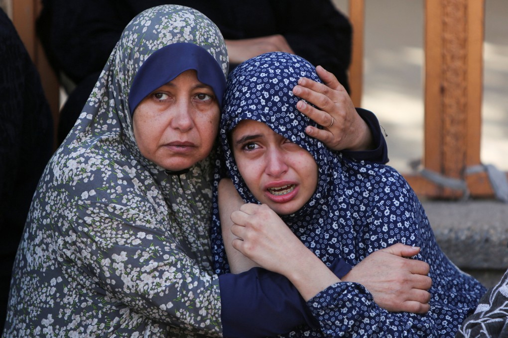 Women at Nasser hospital in Khan Younis react following the death of Palestinians, in what the Gaza health ministry said was Israeli fire near an aid site in Rafah, in the southern Gaza Strip. Photo: Reuters