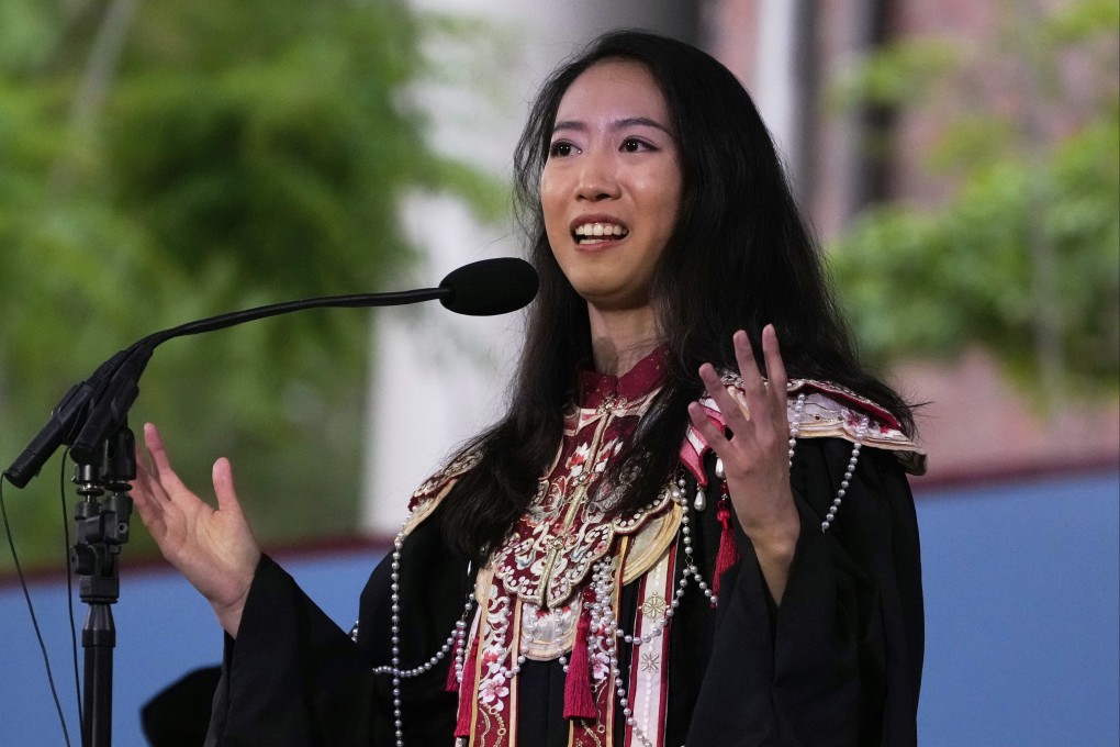 A speech by Yurong “Luanna” Jiang, the first Chinese woman chosen as Harvard University’s student commencement speaker, has raised questions about a lack of access to elite schools for many ordinary students. Photo: AP