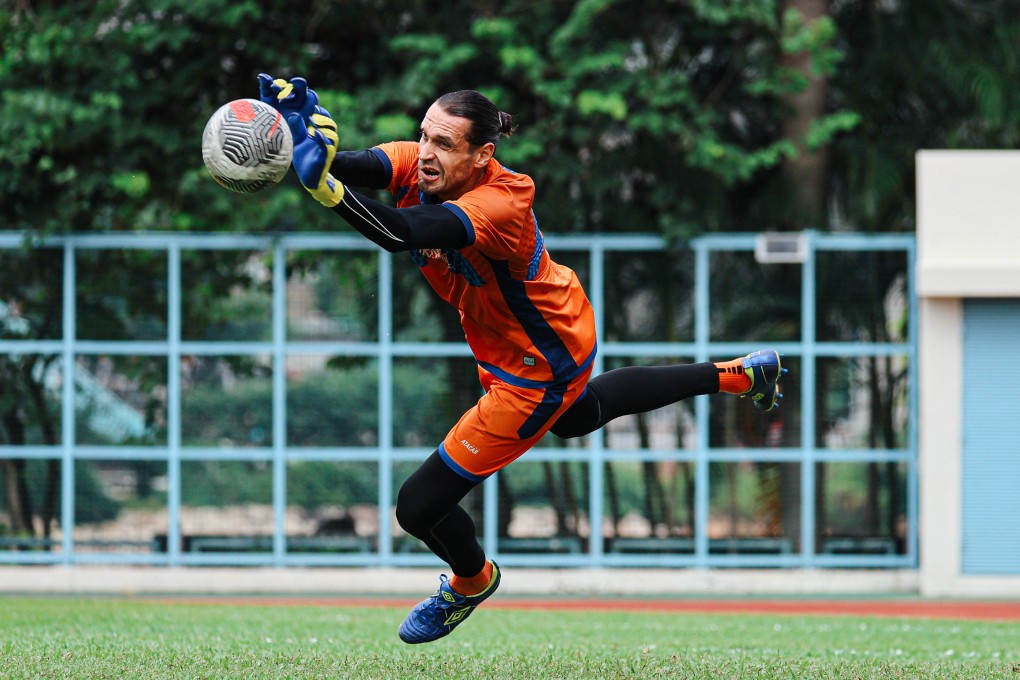 New Hong Kong goalkeeper Oleksiy Shliakotin in action for previous club Sham Shui Po, from whom he moved to Rangers. Photo: @JACK.8th