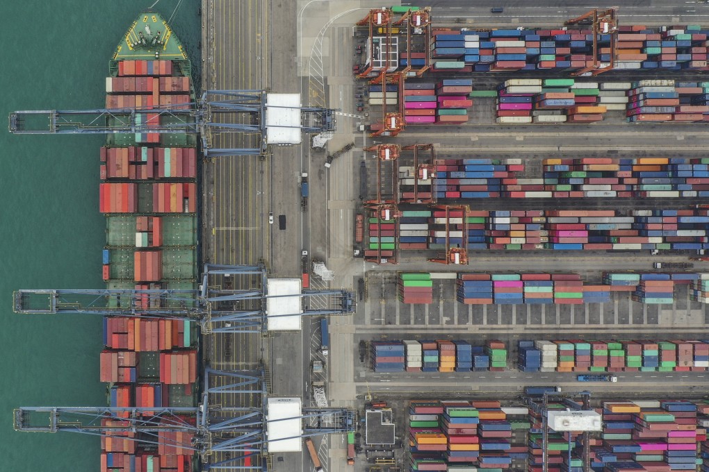 View of cargo ships and containers at the Hong Kong Container Terminal, situated in the Kwai Chung-Tsing Yi basin, taken on May 17, 2019. Photo: SCMP/Roy Issa