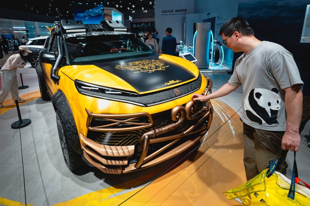 A BYD model L in Shanghai. Photo: EPA-EFE