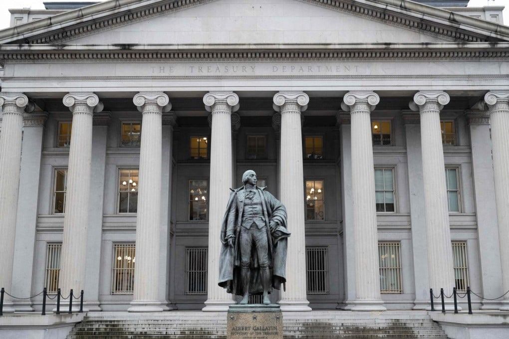 The US Treasury Department building in Washington. The department has sanctioned Philippine tech firm Funnull Technology Inc for allegedly enabling online romance scams known as “pig butchering”. Photo: AFP
