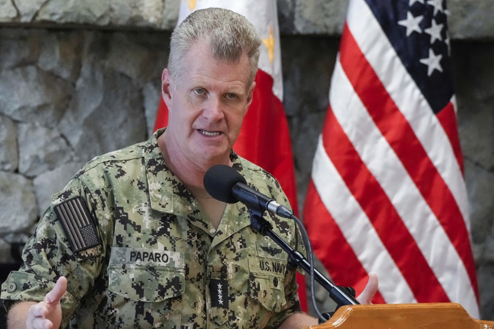 US Admiral Samuel Paparo, head of the Indo-Pacific Command, said China was “on a dangerous course”. Photo: AP