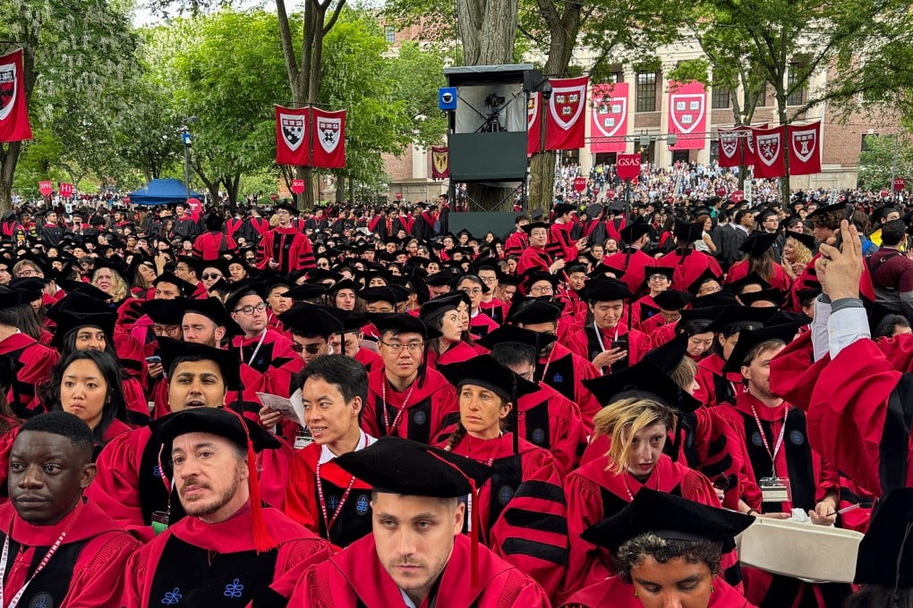 Graduating students gather for their commencement ceremony at Harvard University in Cambridge, Massachusetts on May 29. Photo: TNS