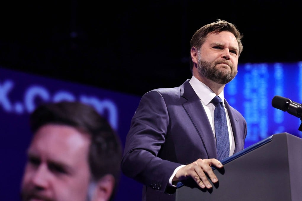 US Vice-President J.D. Vance urges Congress to pass the Genius Act during a speech at the Bitcoin 2025 conference in Las Vegas. Photo: AFP