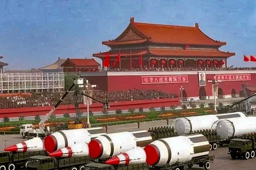 DF-5 missiles pictured during a parade in Beijing in 1984. Photo: Handout