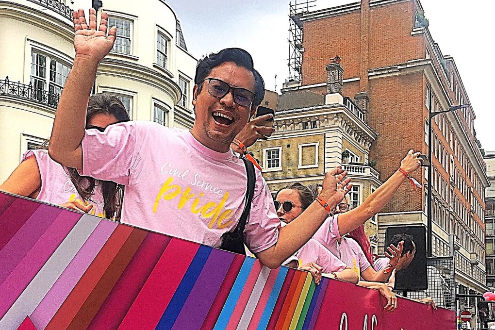 Warren Hallett, the UK’s first LGBTQ asylum seeker to be granted refugee status in 2000, at a Pride event in London in 2022. Photo: Warren Hallett